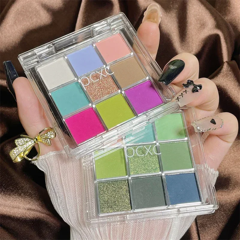 9-farbige Schokoladen-Lidschatten-Palette, matt, perlglänzend, Glitzer, Erdfarben, Lidschatten-Palette, glänzende Pailletten-Augenpigmente, dauerhaftes Make-up – Detail 26