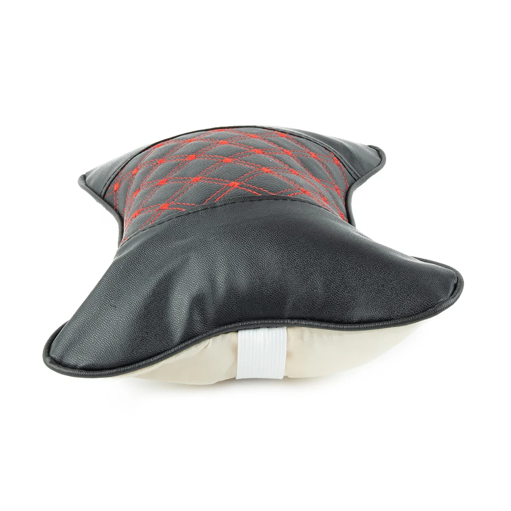 Universal Leather Car Pillows Headrest Neck Rest Cushion Support Seat Accessories Auto Black Safety Pillow Decor