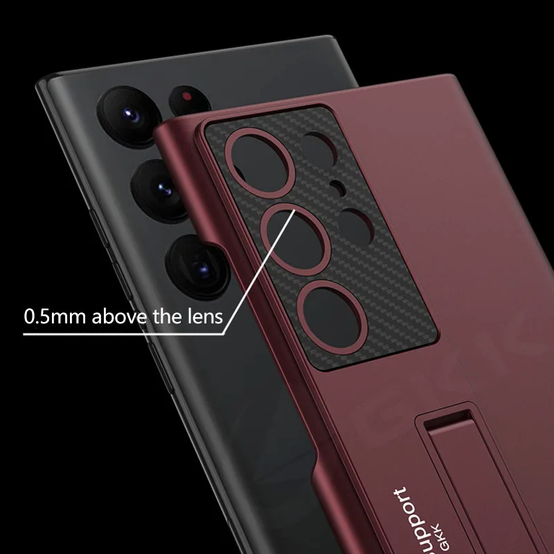 GKK Original Case For Samsung Galaxy S24 Ultra 360 Protective Case Anti-knock Matte Hard Stand Armor Cover For Galaxy S24 Ultra