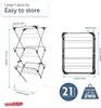 Extra-Slim 14M 3-Tier Concertina Stainless Steel Metal Laundry Clothes Dryer Airer for indoor Office and Bathroom Space 4