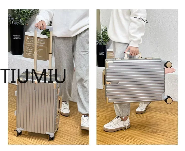 High Quality Luxury Luggage 20/22/24 Inch Large Capacity Suitcase Women's Carry-on Password Suitcase