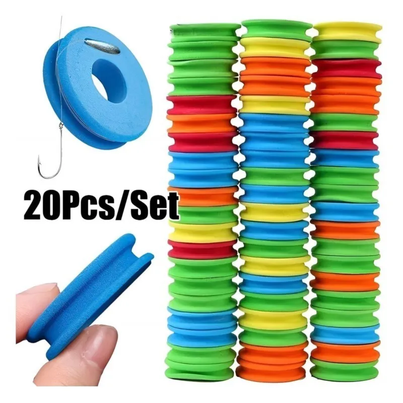 20PCS Angeln Schaum Spulen 4,5 cm/12 cm Abgerundete Angelschnur Halter Lagerung Haken (zufällige farbe) – Detail 1