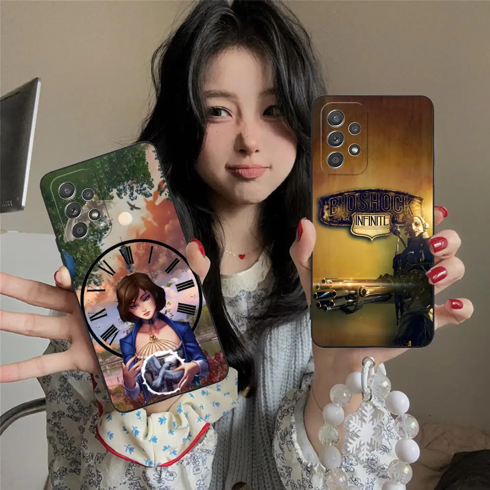 무한 Bioshock 전화 케이스 삼성 갤럭시 A73 72 71 70 56 55 54 53 52 36 35 34 23 16 15 ...