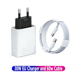 High - Speed 30W USB - C Charger with Fast Charging Cable - Premium Phone Accessory - EU 2m Cable - Kit