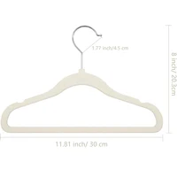 Pack of 10-Children's Velvet Non-Slip Hanger, Slim and Space Saving - 360° Swivel Hooks,Durable Junior Hanger 2