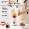 Simplus 3 in 1 Blender  Multi-function 1.25L Capacity 380W Copper Motor 3 Cups With 3 Blade Types Juicing Mincing Grinding 6
