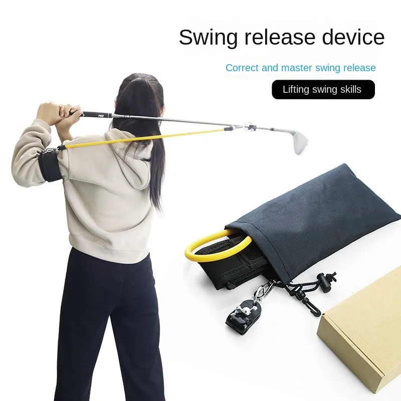 

Golf Swing Delay Release Trainer Beginner Aid Elastic String Simulator Posture Correction Teaching Equipment