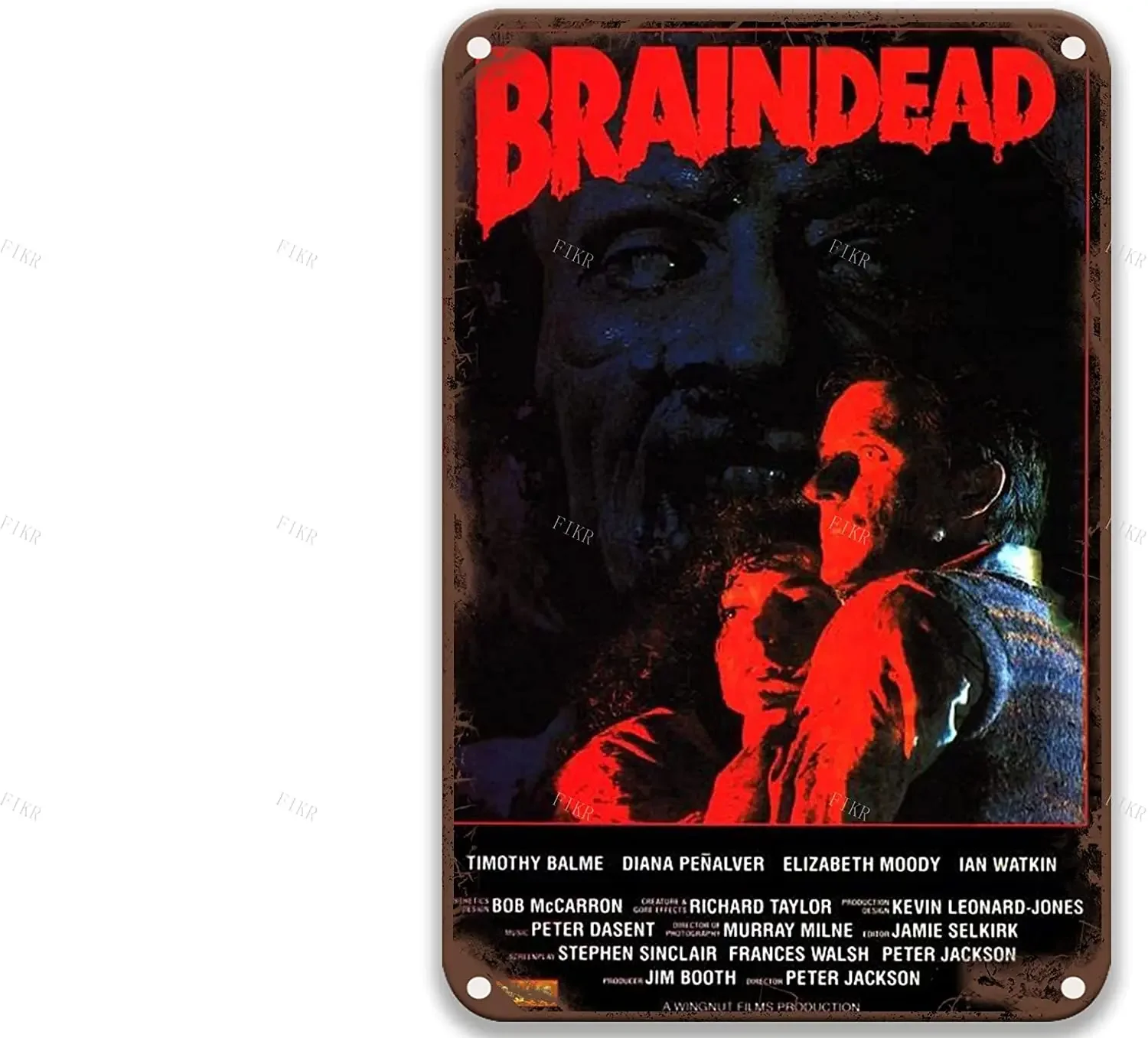 

Braindead (1992),Vintage Movies Metal Tin Signs Fashion for Garden Home Wall Man Party Wall Art 8x12 Inches