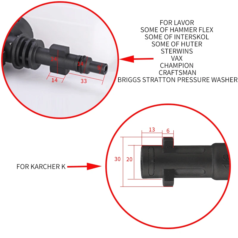 Car Wash Accessories Brush For High Pressure Washer Cleaning Vehicle Body Hub Brush For Karcher Lavor Car Detailing 4