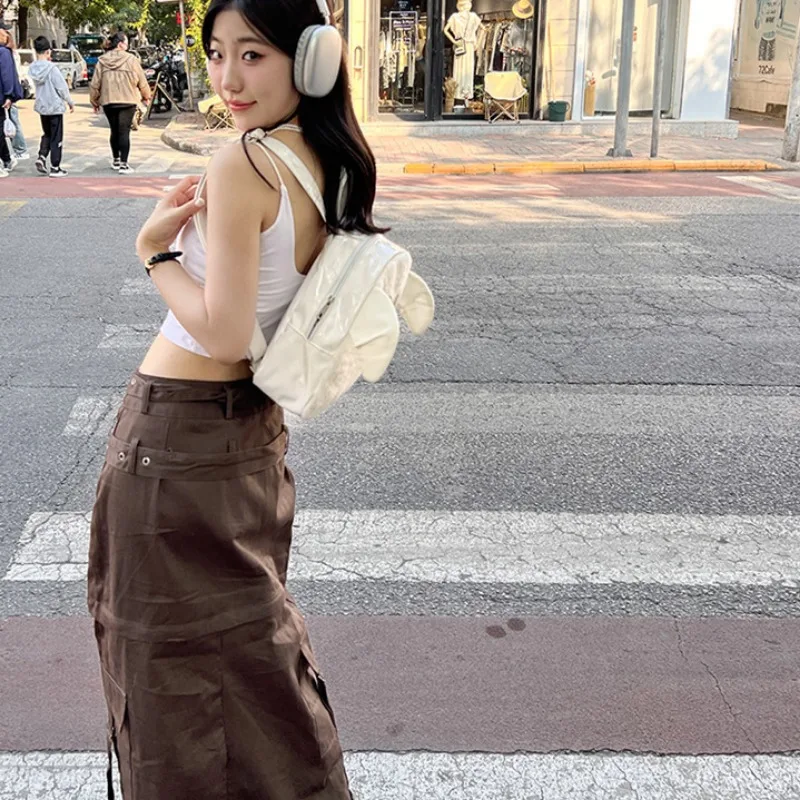 MBTI White Hello Kitty Backpacks for Women Plush Cute Harajuku Fashion Small Backpack Vintage 2024 New Commuter Daily Female Bag