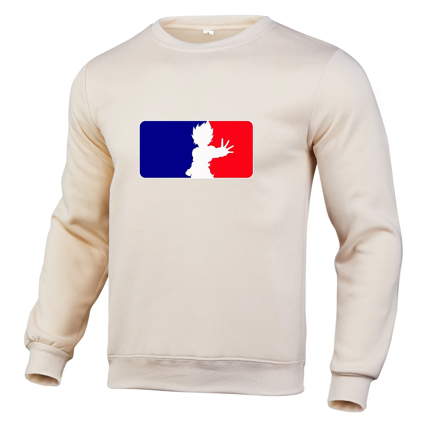 New Europe And The United States Cross-border Men's Round Neck Warm Printing Solid Color Sweater Hoodie_voghion.com