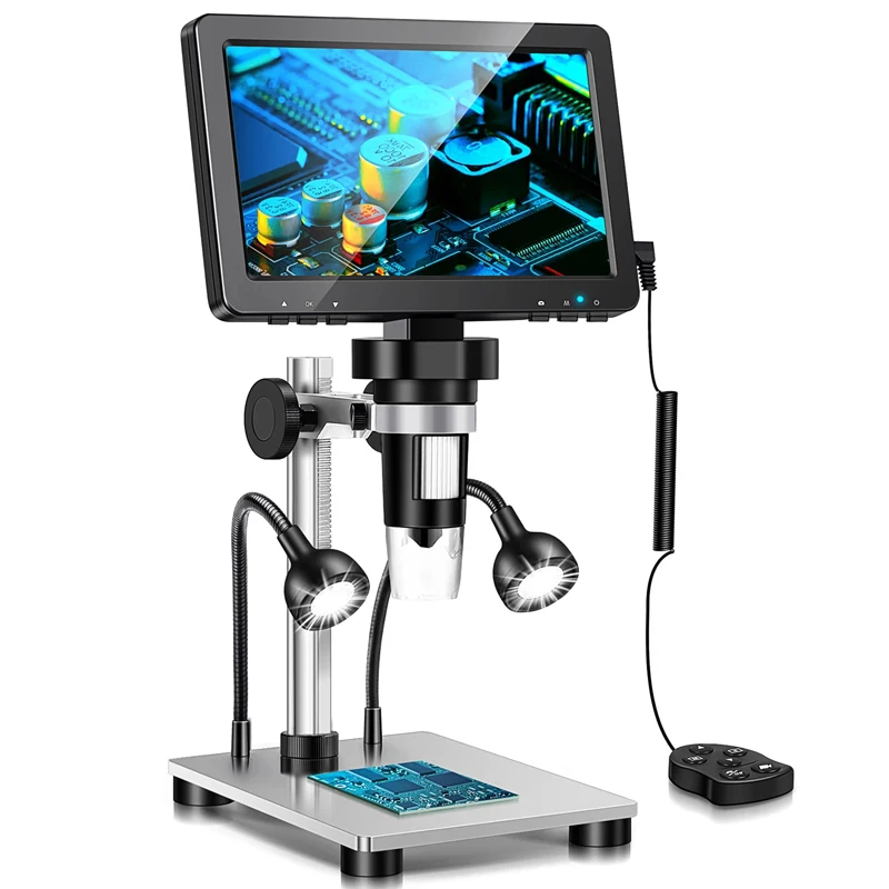 

Hot Microscope 1200X Adjustable LCD Display 12MP USB Digital Microscope Soldering Electronic PCB Inspection Continuous Tool