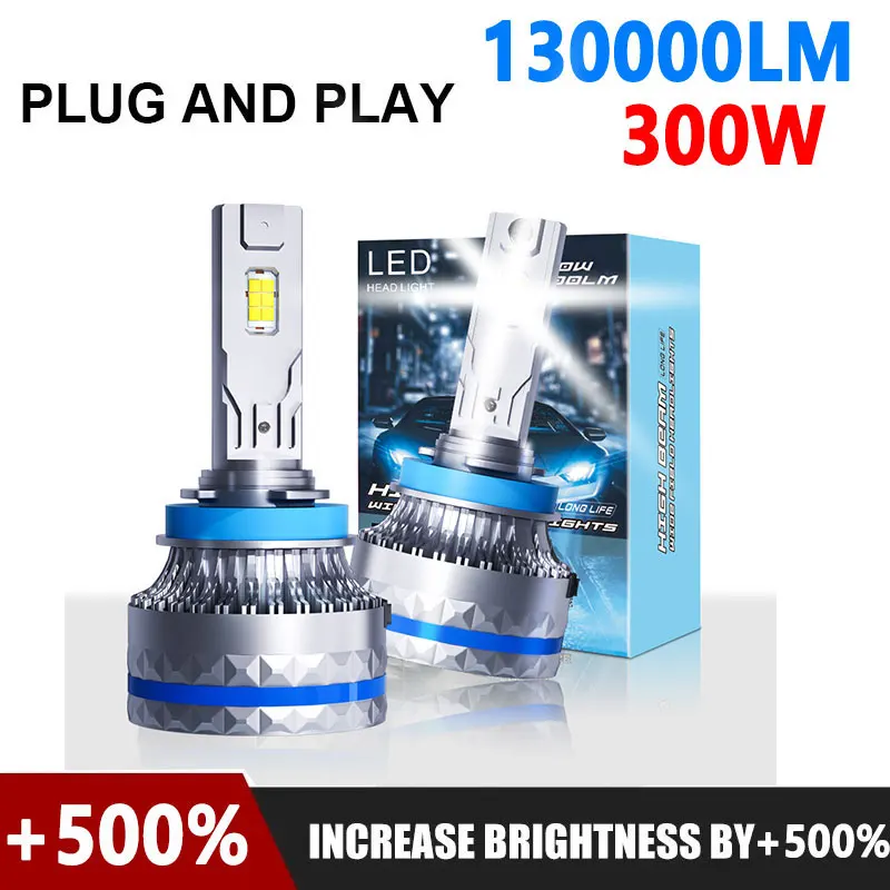 

H7 LED Canbus 300W 130000LM H4 H11 H1 HB3 9005 HB4 H8 HIR2 9012 Bi LED Car Headlight Bulb Motorcycle 6000K 12V Fog Lights Car