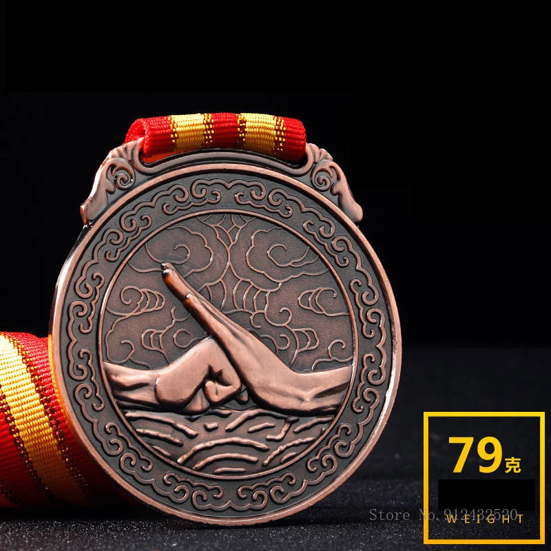 Metal Martial Arts Medal, Customized Engraving Badge, School Competition Games, Award Gifts