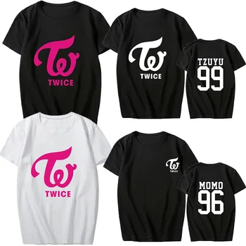 2025 TWICE Lin Nilian MOMO Zhou Tzuyu Mina Concert Around The Same Short-sleeved T-shirt Trend  Women's T-shirts 1