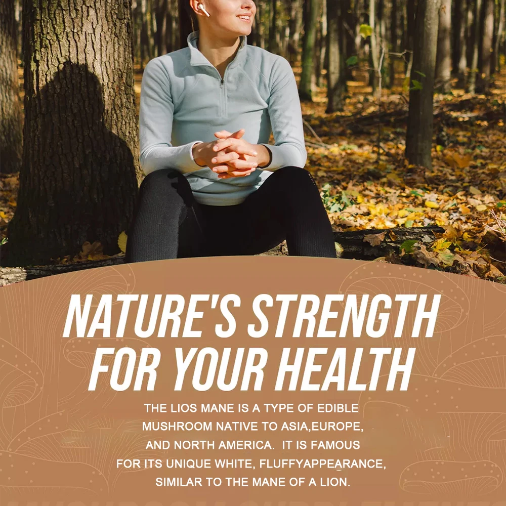 Lion's Mane Extract 2000 mg-Gut Health and Digestive Function, Focus and Cognitive Function, Immune Support