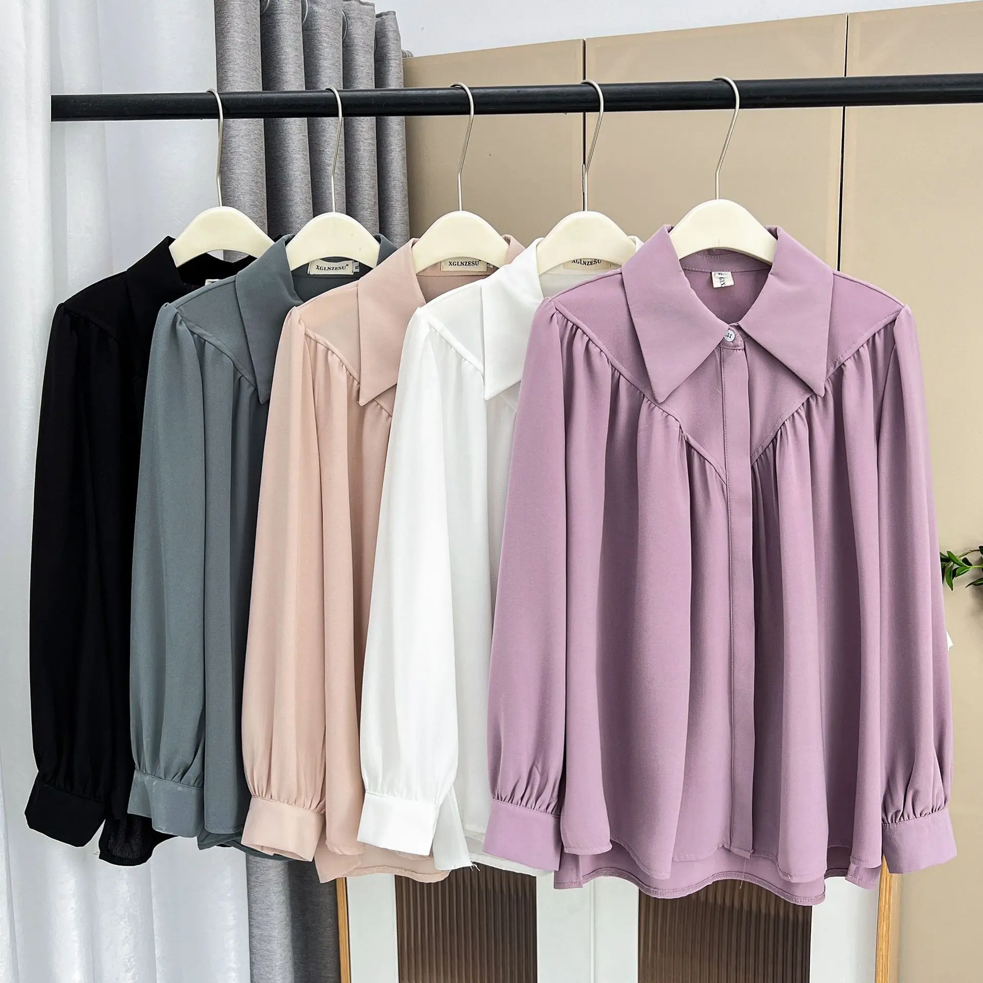 قميص نسائي بياقة بيتر بان