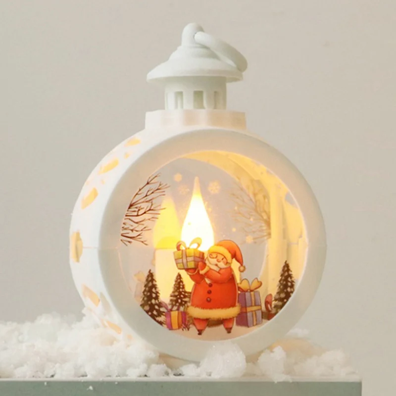LED Christmas Candles Vintage Candle Lanterns with Led Light Decorative Tabletop Ornament for Indoor Outdoor Decor Party Gift - Image 4