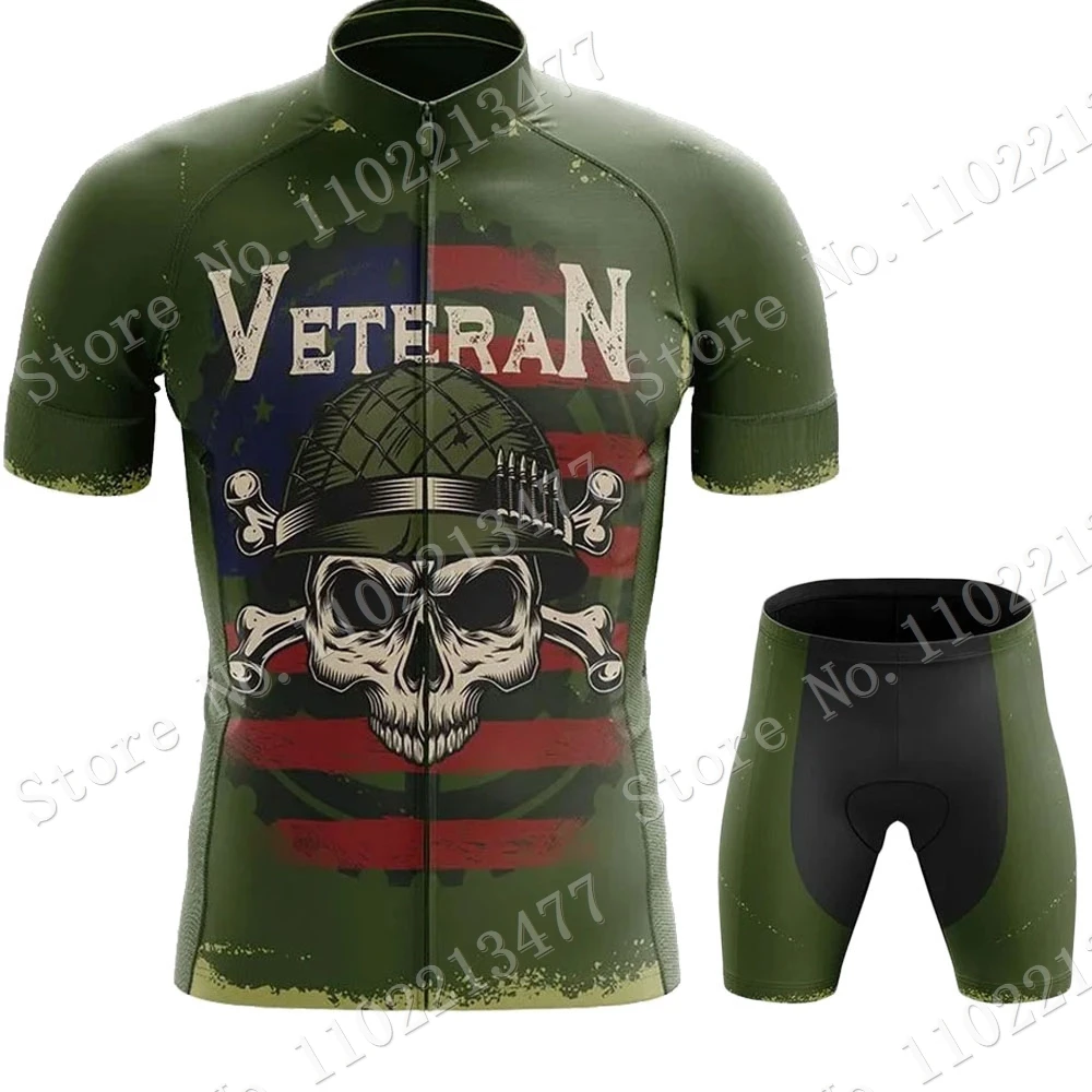 Cycling Jersey Set Skull Team Bike Shirts USA Suit Bicycle bib Shorts MTB Maillot Cyclisme