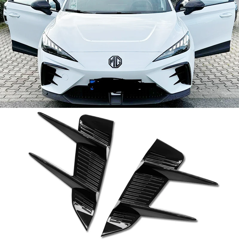 Side Air Vent Trim For MG4 EV MULAN 2022 2023 Body Kit Car Front Bumper  Spoiler Bright Black Cover Trim Car Styling