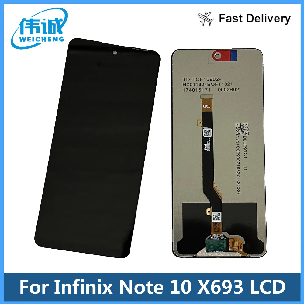 

6.95" Tested For infinix Note 10 LCD Display Touch Screen Digitizer Assembly For infinix Note10 X693 LCD Replacement Sensor Part