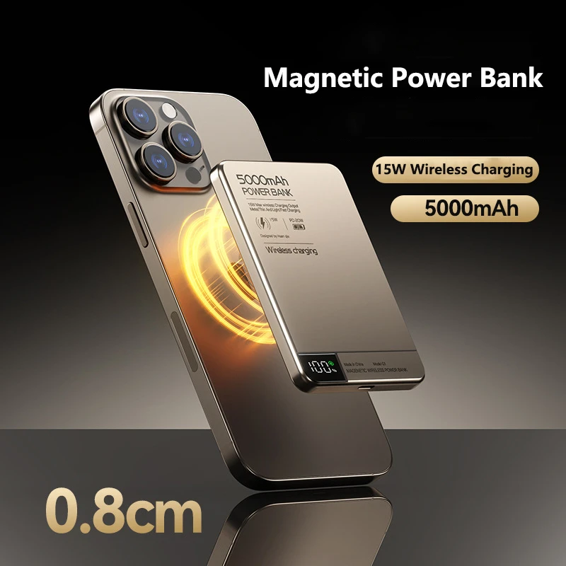 무선 파워 뱅크 10000mAh 22.5W 고속 충전기 자석 휴대용 보조 배터리 아이폰 에어팟 애플 워치 충전기