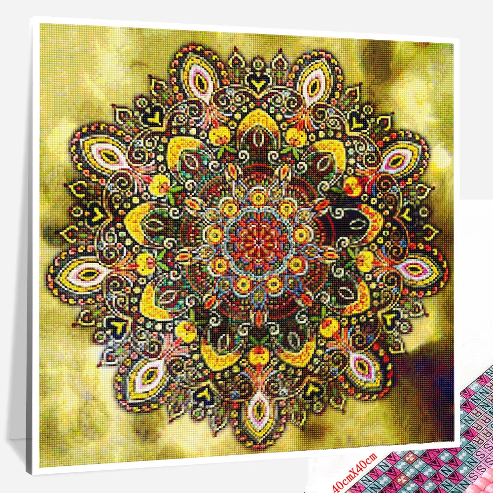 Huacan Full Square Diamond Painting Mandala 5D DIY Diamond Embroidery Home Decor Craft Kit diamond painting