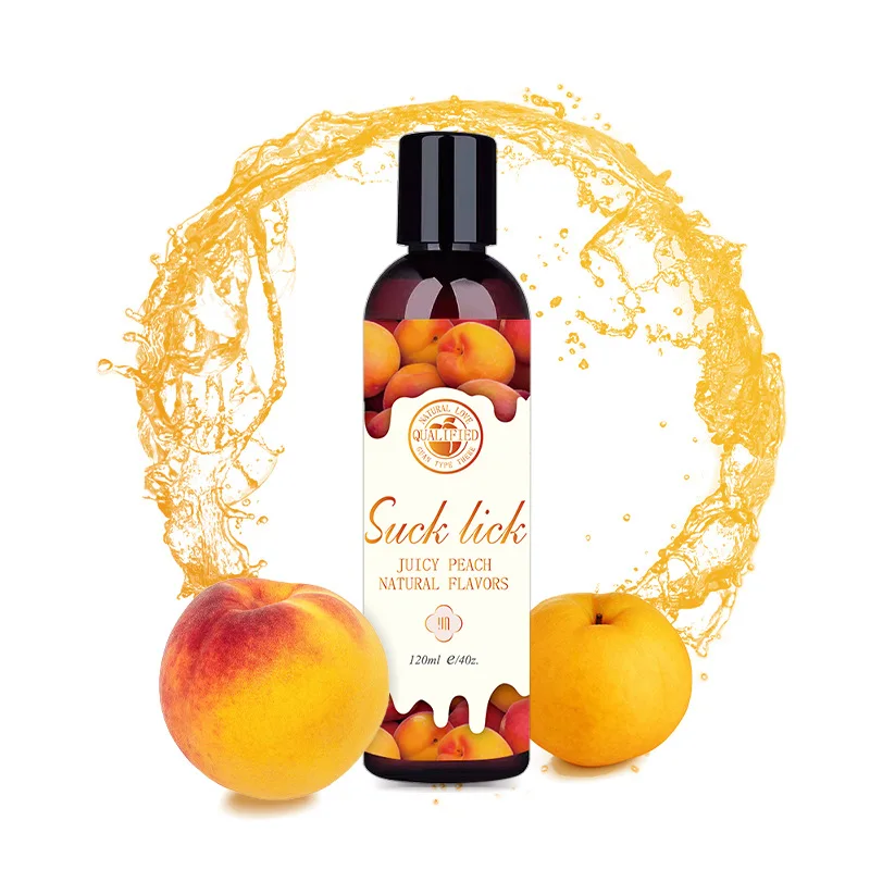 120ML Lickable Lubricant Fruity Strawberry Peach Lubricating Fluid for Adult Body Sex Toys Water-Soluble Lube Anal Vaginal Sex