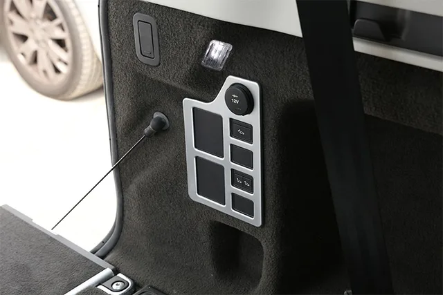 ABS Plastic Interior Button Frame Cover For Range Rover Sport (2014-2020) - Carbon Fiber Style