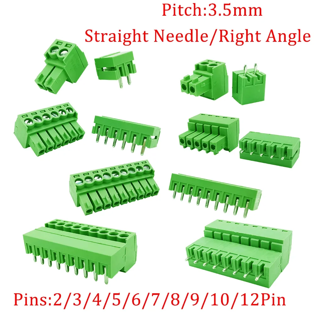 5pair 15EDG KF2EDG 3.5mm 3.81mm 3.96mm 5.08mm PCB lodní šroub terminálu blok 2-12pin pánský kolíček ženské nástrčkový špendlík hlavička drát konektor