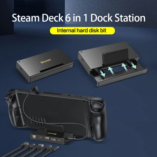 Steam Deck Dock Station with Internal NVMe SSD 1TB 2TB Aluminum