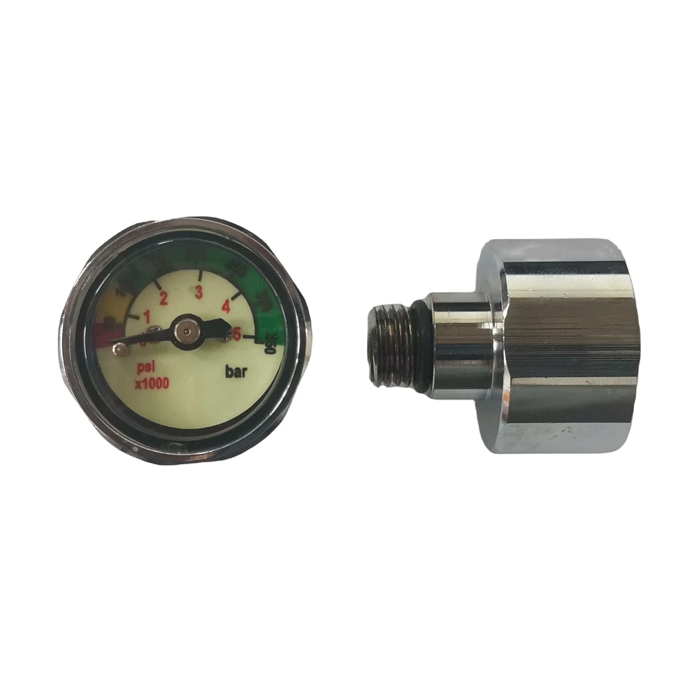 Diametro 28Mm Mini Scuba Diving Pony Bottle Gauge 350Bar / 5000 Psi Dial 7/16 "-20Unf Threads