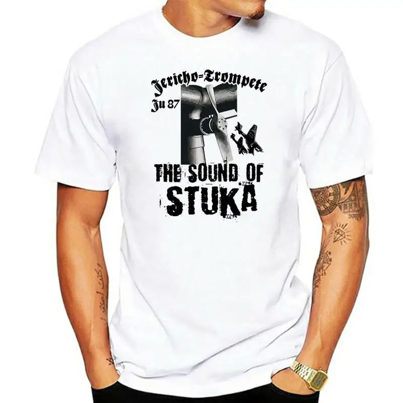 Nuova T-Shirt Stile Estate 2022 Il Suono Di Stuka Jericho Tromete Sirene Ju 87 Flugzeug Elica T Shirt