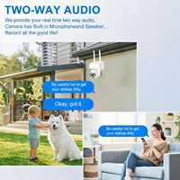Caméra de sécurité WiFi PTZ 2,4 GHz extérieure avec suivi automatique des personnes, alarme sonore et lumineuse, communication bidirectionnelle, vision nocturne couleur, pour la surveillance à domicile, la cour, le garage, la boutique 6