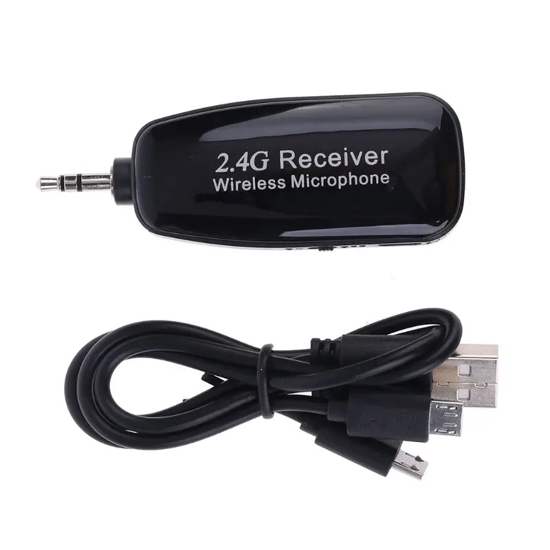 

2.4G Wireless Tie Clip Microphone Lavalier Lapel MIC Guitar Pickup for Speaker