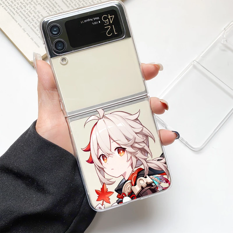 Clear Hard PC Shell Phone Case with Genshin Impact Design - Durable Bumper Cover