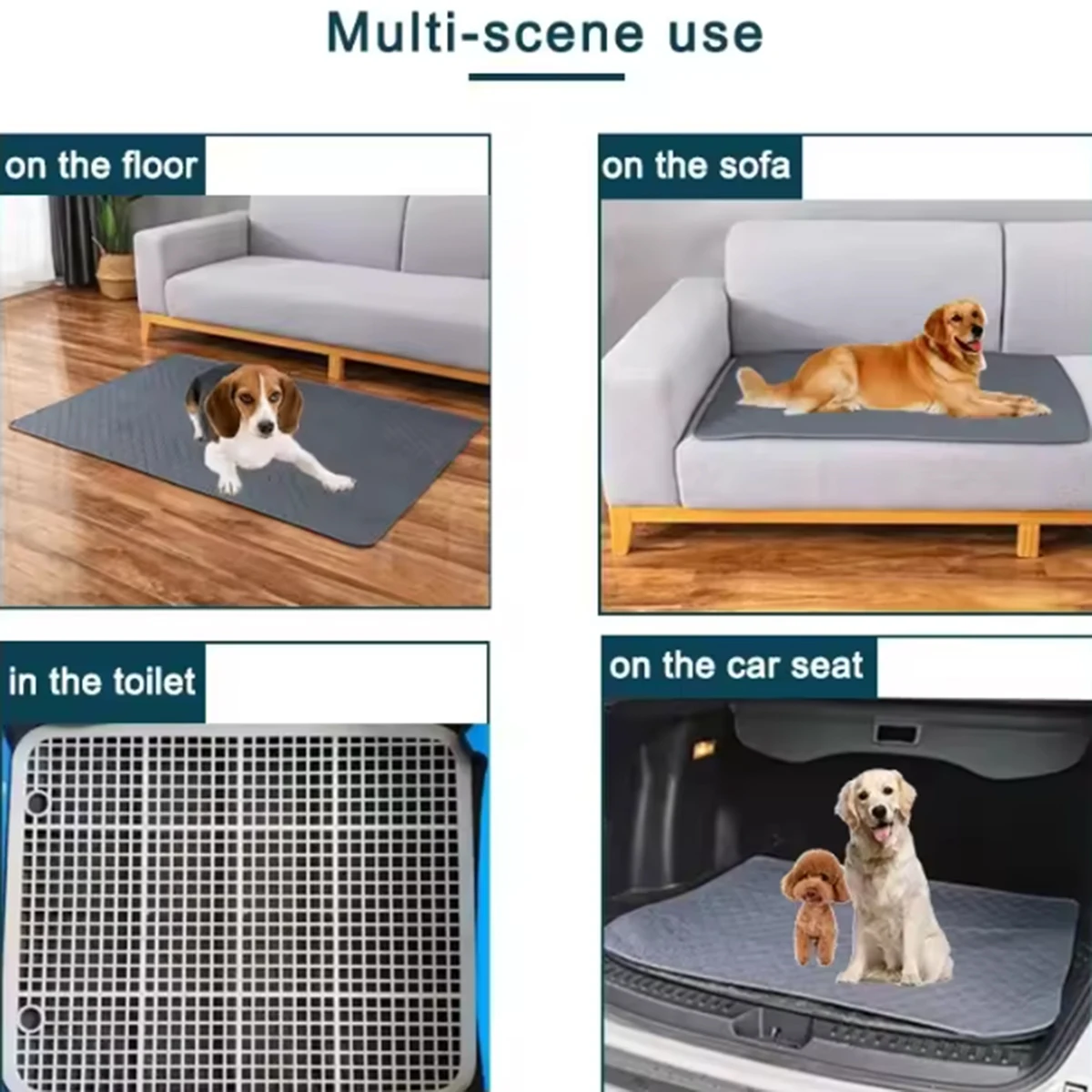 Winter Reusable Dog Pee Pad – Washable Waterproof Absorbent Training Mat for Dogs & Cats