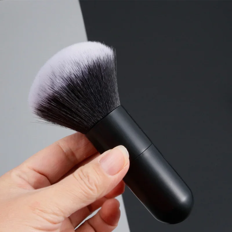Large Round Handle Powser Brush Black Makeup Brushes Fluffy Soft Professional Powder Foundation Blush Brush Cosmetic Accessories 3