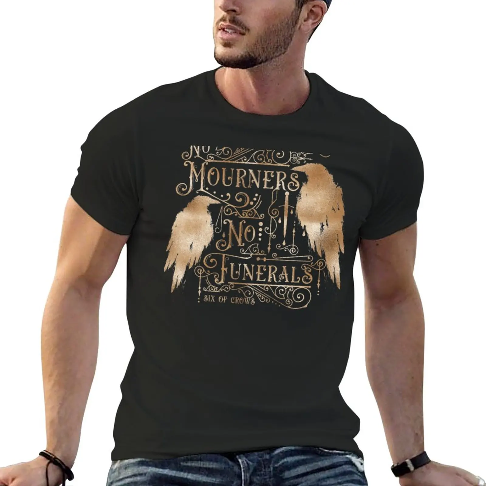 

New No Mourners No Funerals - gold T-Shirt tees boys t shirts plus size tops funny t shirt plain white t shirts men