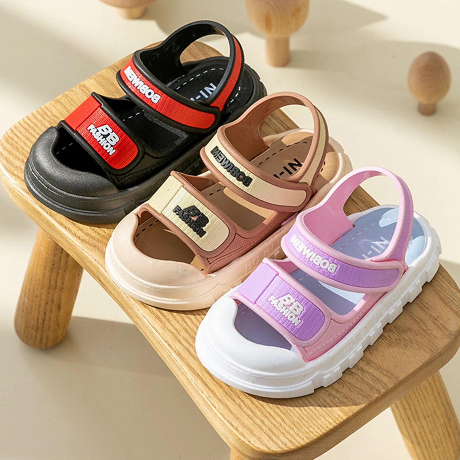 Toddler Boys Girls Summer Sandals Casual Outdoor Sport Sandals Non-Slip Sole Beach Shoes Cute Infants Kids Flats Shoes