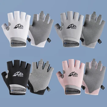 1 Pair Fishing Gloves Outdoor Fishing Waterproof Anti-slip Half Finger Gloves Cycling Running Hunting Fish Equipment Accessories 1