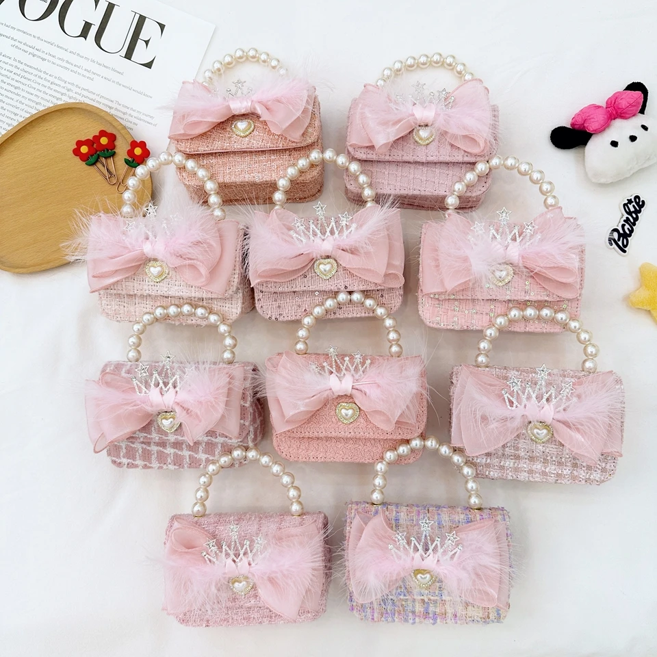 New children's fashion little fragrant wind princess bag baby bow