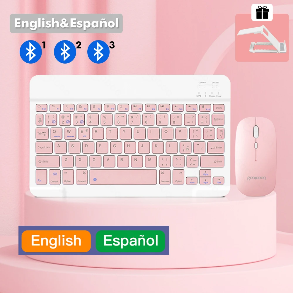 Bluetooth Keyboard Wireless Keyboard and Mouse Teclado for iPad 10th Xiaomi Samsung Huawei Tablet Android IOS Windows