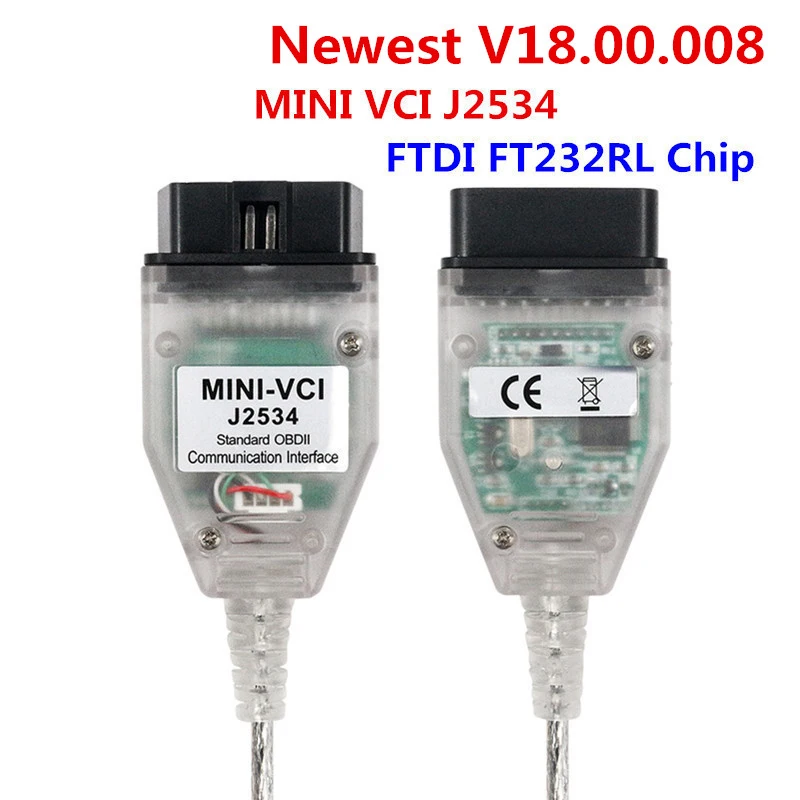 

Новейший Диагностический кабель V18.00.008 MINI VCI J2534 FT232RL для Toyota TIS Techstream V18 mini vci