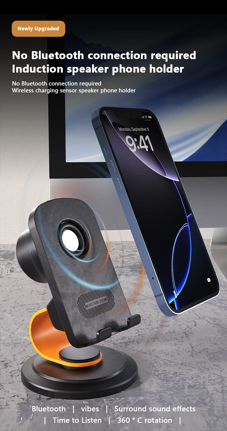 Altoparlante bluetooth wireless a induzione con supporto_voghion.com