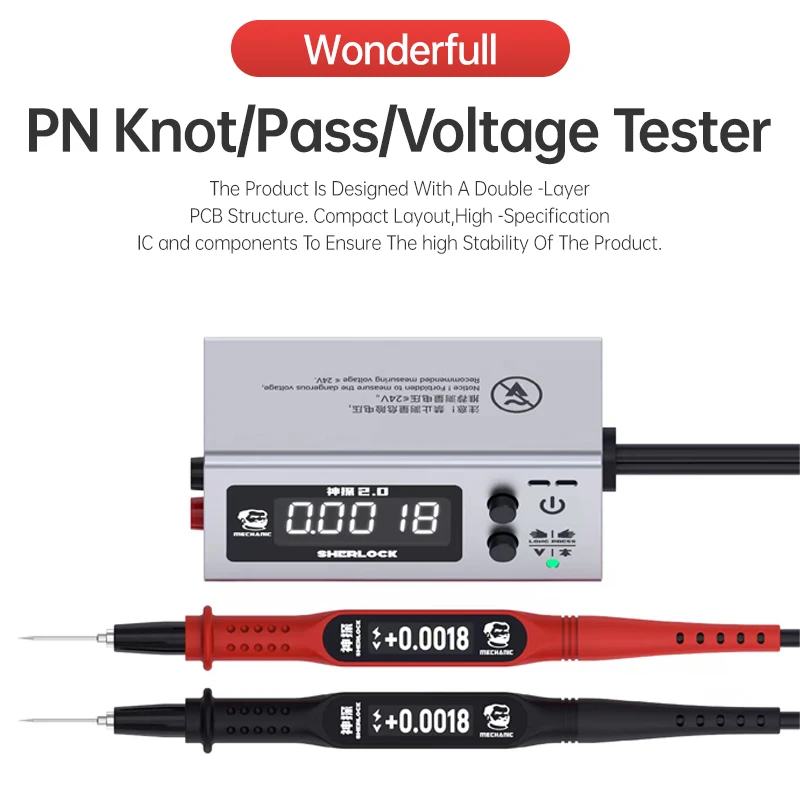 

MECHANIC SHERLOCK V2.0 Multimeter Visual Pen Voltage Internal Screen Display for Phone Voltage Test Table Inspection Repair