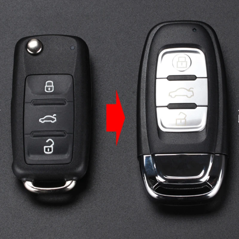 3 Buttons Car Modified Remote Key Shell Keyless Key Case 202AJ 202N for VW Passat Eos Jetta Golf Polo Tiguan for Skoda for Seat