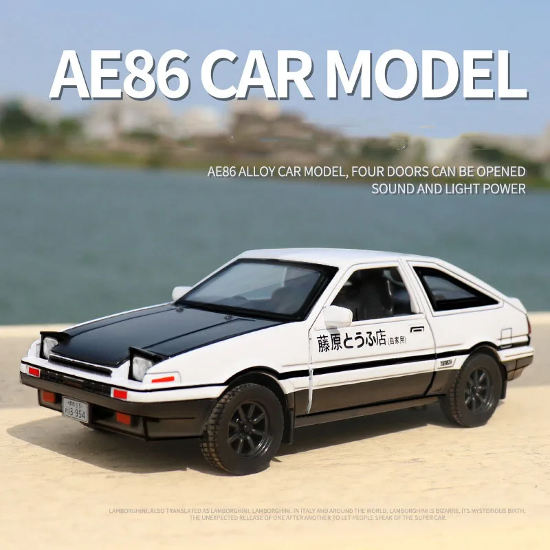 1 28 Japan Anime Initial D Takumi Fujiwara Toyota Ae 86 Car Model Kit Christmas Gifts For Kids Railed Motor Cars Bicycles Aliexpress