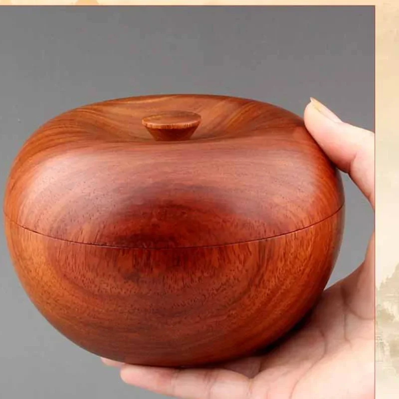 

Vintage Myanmar Flower Pear Sundries Storage Can Snack Jewelry DIY Accessories Storage Box Solid Wood Crafts Wholesale