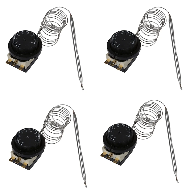 

Promotion! 4X 1NC 1NO AC 250V/380V 16A 0-40C Temperature Control Switch Capillary Thermostat